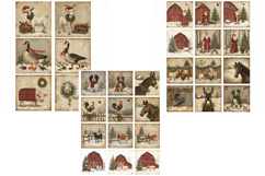 Rustic Holiday Clipart Bundle - Primitive Christmas Product Image 12