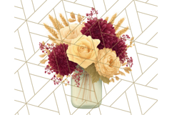 Fall Mason Jar Flowers PNG Clipart Product Image 4