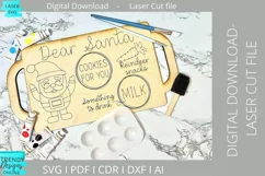 Dear Santa and Reindeer Snack Laser cut board svg Product Image 3