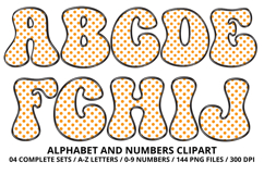 Polka Dots Alphabet Letters &amp; Numbers Clipart PNG 300DPI Product Image 2