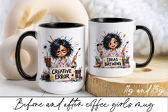 Before and After Coffee Girl Mug Wrap Sublimation Product Image 1