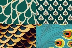 Peacock Seamless Patterns Backgrounds Product Image 3