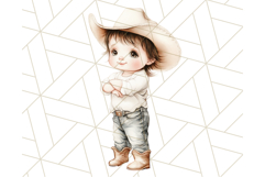 Cowboy Clipart PNG, Kid Western Country Graphic Product Image 4