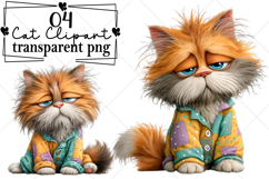 Whimsical Cat Clipart Watercolor PNG Product Image 1