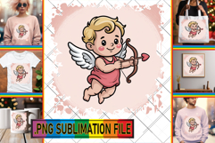 Cheerful TOTE BAG Magic PNG, Cupid Product Image 1
