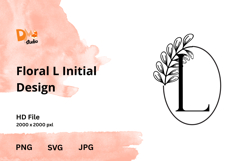 The Floral Initial Design Product Image 1