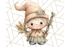 Fall Gnome Clipart PNG Cute Thanksgiving Gnomes Product Image 4