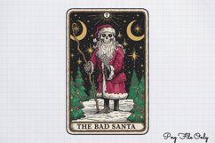 Funny Christmas Skeleton Tarot Cards Clipart PNG Product Image 1