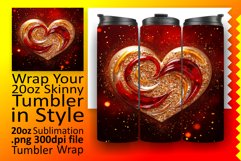 Glossy Love Notes: Romantic Tumbler Wrap Product Image 1