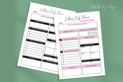 Minimalist Wellness Daily Planner Template, Editable Daily Product Image 1
