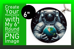 Stylish Circle Design for Sublimation , Astronaut Product Image 1