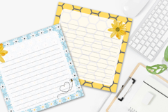Cute Honey &amp; Bees Printable Notepad Pages | Fun Stationery Product Image 2