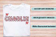 Valentine Alphabet Clip Art, valentines day letters doodle Product Image 6