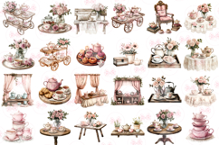 Rustic Tea Salon Mothers Day Clipart Set Of 53 Png Bundle Product Image 3