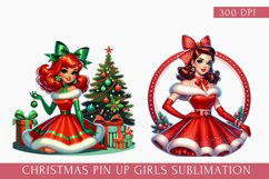 Funny Christmas Pin Up Girls Sublimation Product Image 1