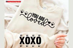 Valentine Sleeve SVG t-shirt Design Valentine Love Svg XOXO Product Image 1
