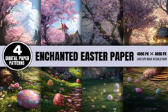 Enchanted Easter Digital Paper Pack PNG Product Image 1