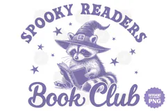Vintage Funny Sarcastic Feral Witch Raccoon Halloween PNG Product Image 1