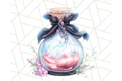 Gothic Fairy & Potion Clipart, Dark Fantasy PNG Printable Product Image 4