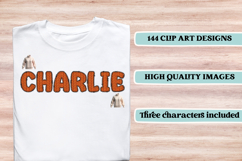 Knitted Alphabet png clipart, knitted texture doodle letters Product Image 6