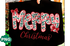 Floral Merry Coquette Png, Christmas Product Image 2