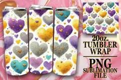 Lively Evenings 20oz tumbler wrap, Heart Product Image 1
