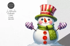 Christmas clipart, Snowman clipart, Winter sublimation Product Image 1