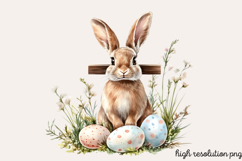 Easter Cross Sublimation Clipart PNG Product Image 1
