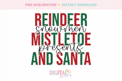 Reindeer Snowmen and Santa Christmas Sub PNG Product Image 2