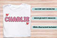 Valentine Alphabet Clip Art, valentines day letters doodle Product Image 6