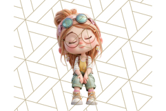 Kawaii City Girl PNG Clipart, Soft Dreamy Style Clip Art Product Image 4