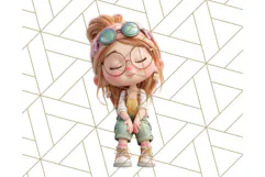 Kawaii City Girl PNG Clipart, Soft Dreamy Style Clip Art Product Image 4