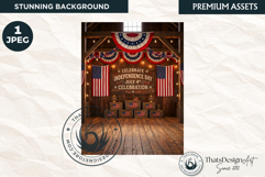 Patriotic Americana Backdrops - 4th of july backgrounds Product Image 1