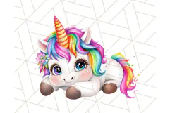 Rainbow Unicorn and Fairy Clipart Cute Fantasy PNG Product Image 4