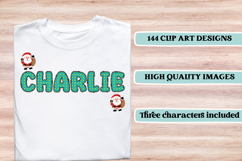 Christmas Alphabet png clipart, christmas letters doodle Product Image 6