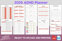 Editable 2026 ADHD Planner Canva Template | KDP Interior Product Image 8