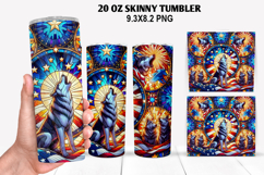 Boxer Skinny Tumbler 20oz Wrap Design,4th of july Tumble PNG Product Image 1