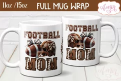 Football Mom mug wrap sublimation, American Football mug Product Image 2