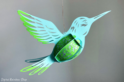 3d bird lantern svg template, paper hummingbird lamp Product Image 3