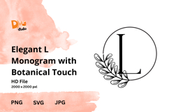 Elegant Monogram with Botanical Touch Product Image 1