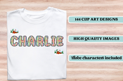 Christmas Alphabet png clipart, christmas letters doodle Product Image 6