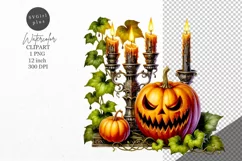 Halloween clipart, Candles clipart, Autumn clipart Product Image 1