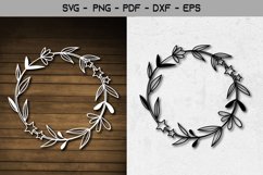 Flower Floral Papercut SVG Design Product Image 1