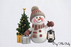 Golden Snowman Sublimation Clipart Bundle PNG Product Image 16