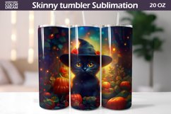 Black Cat Halloween Tumbler | Halloween Tumbler Wrap Product Image 1