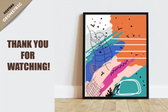 Abstract geometric Bauhaus, Memphis. 12 Posters. Product Image 6