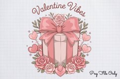 Valentine vibes PNG, Funny Valentine Sublimation Product Image 1