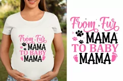 From fur mama to baby mama SVG Design, Pregnancy SVG De Product Image 1