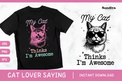 Funny Cat Lover Quotes SVG EPS PNG 12 Product Image 1