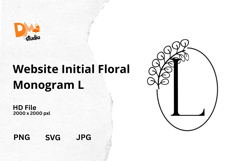 Website Initial Floral Monogram Product Image 1